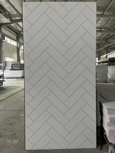 Panel de Pared <span class=keywords><strong>para</strong></span> Ducha de PVC con Acabado UV, Impermeable, de Alta Calidad, con Diseño de Mármol Gris Hormigón, 1/1.2m, <span class=keywords><strong>para</strong></span> Decoración de Baños - Product Image 4