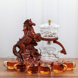 Service à thé Kongfu en forme de cheval à usage de bureau service à thé borosilicate aimant semi-automatique attrape <span class=keywords><strong>théière</strong></span> - Product Image 5