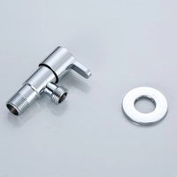 Robinet d'angle multifonctionnel en acier inoxydable 201 OEM, 90 degrés, 1/2 pouce, taille standard, prix commercial, pour salle de bain d'appartement