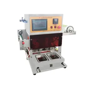 Automatic nitrogen gas flushing tray sealing machine