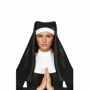 Trang phục nữ tu dài kiểu dáng thanh lịch, phong cách Gothic, dành cho người lớn, dùng trong tiệc hóa trang, nhập vai nhân vật tôn giáo, sản xuất tại nhà máy. - Product Image 1