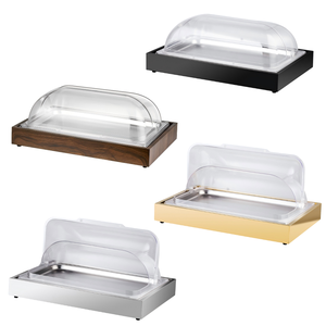Liyunda lạnh thực phẩm tự chọn máy chủ phục vụ khay Băng thực phẩm phục vụ hiển thị khay với PC rõ ràng bìa cho bên ngoài trời tự chọn Nhà cung cấp - Product Image 6