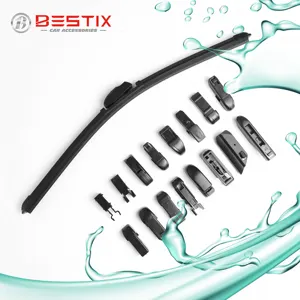 Bestix BS852 Multi Clips Windshield Wiper Bladescar Universal Silicone Blade Wiper Windscreen Wholesale For Car Adapters