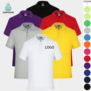 Camisetas lisas de talla grande para hombre, camiseta Polo 100% de algodón con logotipo personalizado de alta calidad para hombre, camiseta Polo de manga corta a rayas para hombre