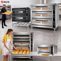 Four à pâtisserie commercial de grande taille pour les ailes de poulet, les tartes aux pommes de terre, les biscuits et les gâteaux, et la fabrication de pain maison