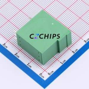 ZX-DGRH-3.81-3P Plug-in Terminal Block Bent Lead Through Hole,P=3.81mm Board-to-Board / Socket - Closed 2x3P 3.81mm Green - Product Image 2