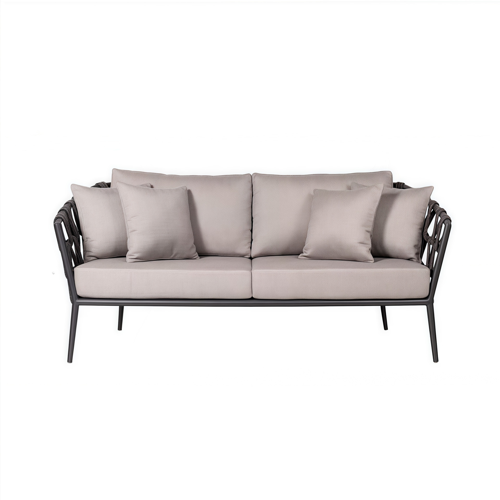 Divano a due posti intrecciato in corda - 160x78x75 cm