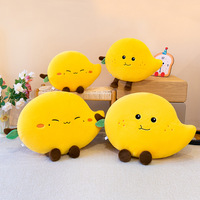 Coussin en peluche Mango de dessin animé à expressions amusantes, ultra-doux, garnissage en coton PP, coussin de canapé réconfortant pour la maison, cadeau pour les 14 ans et plus