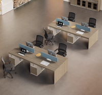 Bureau du personnel et chaise combinaison employé multi-personne simple mobilier de bureau moderne multi-personne écran table d'ordinateur