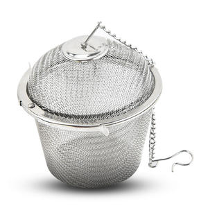 Yangjiang Stainless Steel <b>Tea</b> <b>Infuser</b> Large Mesh Filter With Chain For Spices And <b>Tea</b> Brewing Kitchen Utensil - Product Image 5