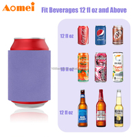 AOMEI Bulk Design Coozies pour bouteilles de bière et canettes, en néoprène, pour sublimation, vierges, fins, isolés, personnalisables avec logo