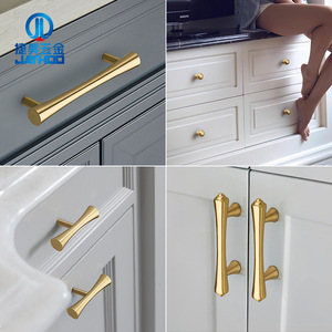 Jiehao Cabinet Door And Drawer Handles Brass Long Bar Shape Modern Design Durable Furniture Hardware For Cabinet Shoe Cabinet - Product Image 1