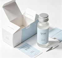 Fabricant de boîtes en papier et d'étiquettes autocollantes personnalisées, résistantes à l'eau et aux basses températures, pour flacons de suppléments de peptides
