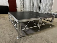 Scène en aluminium assemblable 3,66x4,88 m avec hauteur réglable pour événements, concerts, mariages, fêtes, plateforme de scène 1,22x2,44 m