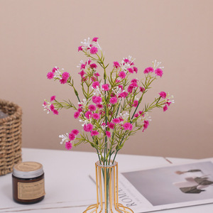 Fleurs artificielles d'herbe de la pampa en caoutchouc souple à 5 branches, faites à la main, longue durée (3-5 ans), pour mariages, décoration florale intérieure, hôtels, élégantes - Product Image 4