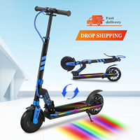 Trottinette électrique pliable E200 bleue, 24V 180W, en stock dans l'entrepôt UE, livraison rapide, trottinettes réglables pour adolescents