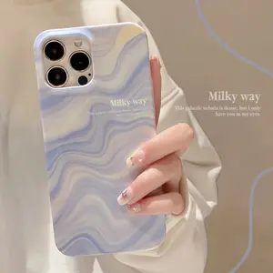 Amazon sell well phone case for Film Oil Painting Water Ripple 14pro max Suitable for iPhone 13 cover 15 Phone Case 11 Hard 12 F