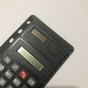 Laptop Six Hole Small Screen Calculator Black ABS Battery Powered For Accounting Bookkeeping Copying - Product Image 2