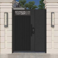 Moderne aluminium hoofdingang ontwerpen villa decoratieve schuifdeur tuin privacy aluminium poort