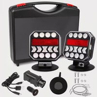 Kit de feux arrière LED magnétiques sans fil pour remorque, 12V 24V, clignotants dynamiques, montage réglable, universel, pour véhicules