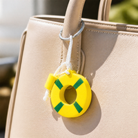 Porte-clés flottant en mousse EVA jaune personnalisé en usine, imprimé avec logo, porte-clés promotionnel en EVA, porte-clés flottant personnalisé