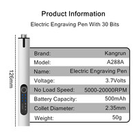 Stylo de gravure électrique ODM/OEM avec 30 embouts, machine de gravure rechargeable par USB, graveur rotatif DIY pour bijoux, bois, verre, pierre