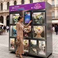 Distributeur Automatique de Fleurs 24h/24 avec Écran Tactile 22 Pouces, Système de Refroidissement par Compresseur, Wi-Fi et Service Self-Service pour Bouquets Frais