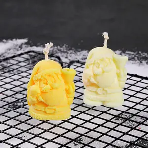 Eco 친절한 수지 매력 초 형 실리콘고무 왁스 3D 크리스마스 시리즈 케이크 초 형