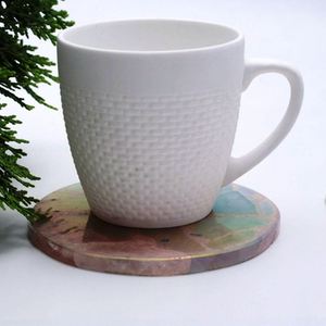 Posavasos Redondos de Mármol Natural Hechos a Mano de Alta Calidad, Alfombrillas y Protectores Premium, Posavasos de Piedra de Mármol para Mesa - Product Image 1