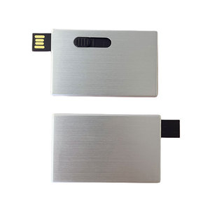 Clé USB Carte de Crédit Métallique 32 Go 16 Go 8 Go 2.0 2 Go 4 Go – Clé USB Publicitaire Personnalisable avec Logo - Product Image 1