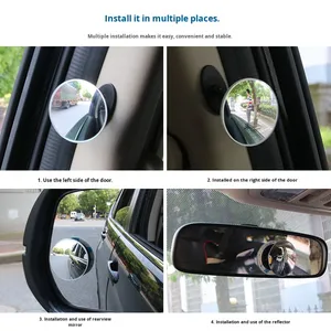 New 2-in-1 <b>Car</b> Rear Door Side Small <b>Mirror</b> Second Row Door Opening Auxiliary Rearview <b>Mirror</b> Frameless Glass Reversing <b>Mirror</b> - Product Image 4