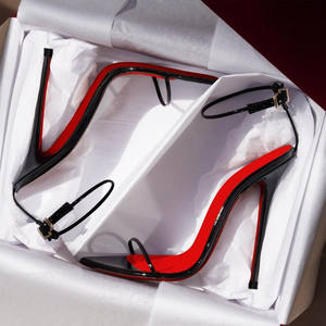 Tacones de Plataforma Rojos de 10CM 12CM, Nuevos y a la Moda, Zapatos de Tacón Alto y Fino para Mujer, Sandalias Elegantes - Product Image 2