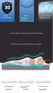 Dày Thêm lớn đôi Nệm chỉnh hình mềm Gel Bộ nhớ bọt cao su, đóng gói mùa xuân nệm nhà Máy Giá 9 inch vải - Product Image 6