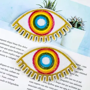 New Color 10 Sequin Blue/dark Gold Evil Eye Patch Iron -  Norway