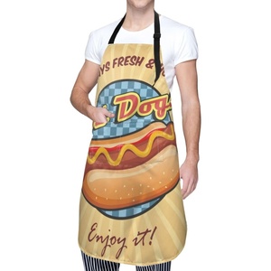Delantal de cocina de algodón 100% de poliéster para mujeres y hombres con bolsillos, iconos, pan de trigo, tela Oxford, delantal de cocina con cuello ajustable - Product Image 5