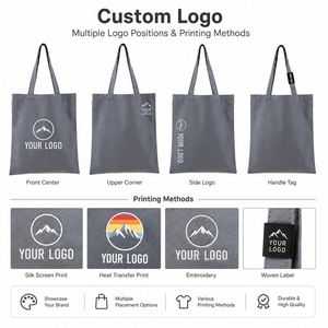 Bolsa de Mano de Lona Resistente de Lujo de 12 oz con Refuerzo, Bolsa de Compras de Tela de Algodón Ecológica Reutilizable con Logotipo Personalizado, Bolso de Mano Sencillo - Product Image 3