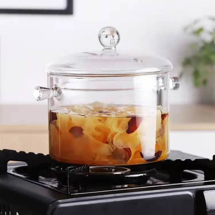 Hot bán New Arrival 2024 Glass soong Mini thịt hầm chậu và PAN nấu ăn bộ