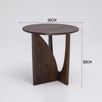 Table basse ronde pliable en bois massif moderne pour salon et chambre à coucher, écologique, livraison rapide