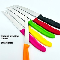 Couteau de Chef Professionnel 8 1/2 Pouces en Acier Inoxydable pour Couper Viande et Tomates, Manche PP Coloré, Compatible Lave-Vaisselle, Gaucher