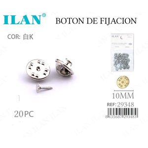 Il bottoni di fissaggio da 10 mm in argento, 20 pezzi, per il fissaggio di indumenti - Product Image 3