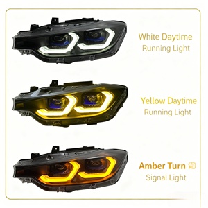 AURON Nuevo Conjunto de Faros Delanteros Amarillos y Blancos DRL Plug and Play para Serie 3 F30/F35 2013-2018 12V 6000K 6000 Lúmenes - Product Image 4
