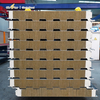Fabricant chinois de panneaux sandwich en laine de roche et PU de 50 mm, 75 mm, 100 mm, 150 mm, faciles à entretenir, durables, OEM/ODM, pour bâtiments modulaires