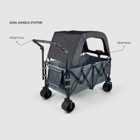 Chariot de camping pliable avec auvent, chariot de camping pliable, chariot de camping d'extérieur avec roues tout-terrain, robuste