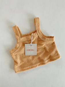 Conjunto de 2 Piezas de Verano para Bebé Niña, Chaleco sin Mangas de Rizo Transpirable, Pantalones Bombachos Suaves de Algodón, Estilo Casual y Fresco - Product Image 4