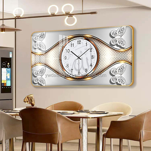 Horloge murale moderne en porcelaine avec impression Ramadan musulman, motifs argent et or, <span class=keywords><strong>calligraphie</strong></span> islamique, vente en gros - Product Image 6