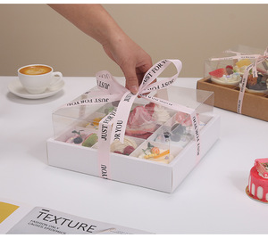 Vàng Lá Dập Nổi Cứng Nhắc Hộp Cho Cookie Cupcake <span class=keywords><strong>Macaron</strong></span> Món Tráng Miệng Xử Lý Thực Phẩm Đám Cưới Bánh Bao Bì 2/4/6/9 Ngăn Bánh Hộp - Product Image 3