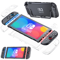 En stock, compatible avec pour 2 consoles, étui transparent en TPU/PC, coque de protection transparente
