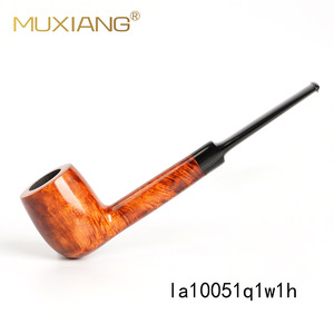 Briarwood Straight Tobacco Pipe With Horn Ring Men's Smoking Accessory Wooden Pipe Dropshipping Available - Product Image 3