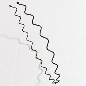 Simple Metal Hairband Black Non-Slip <strong>Wavy</strong> Thin Metal Wire Forming Spring Wire Frame <strong>Headband</strong> - Product Image 6