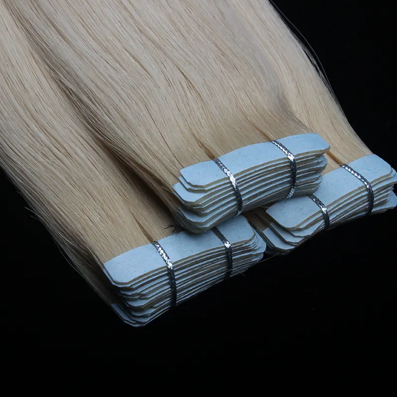 Di alta qualità invisibile vergine doppio nastro disegnato nei capelli 100% veri capelli umani extension prodotti di vendita caldi 2024